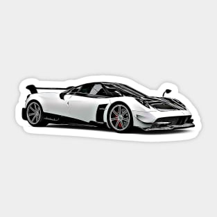 Pagani Huayra Supercar Racing Cartoon Sticker